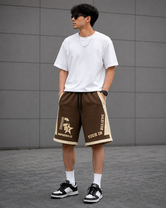 R7 Printed Panel Shorts
