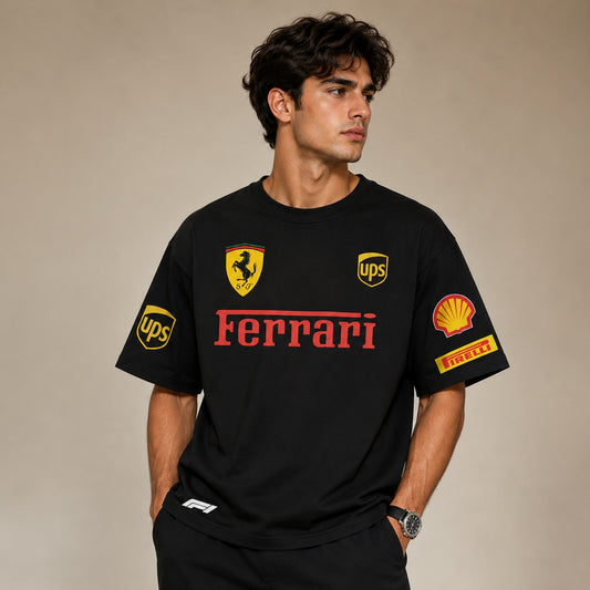 Ferrari Inspired Oversized Tee