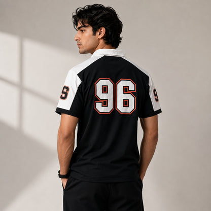 Men's 96 Contrast Panel Zip Polo Shirt