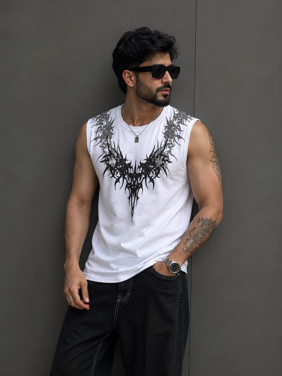 Men's Tribal Sando – Premium Sleeveless Tank Top