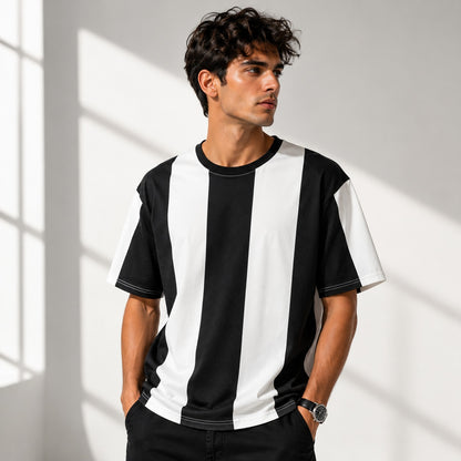 Stripe Printed Dropshoulder