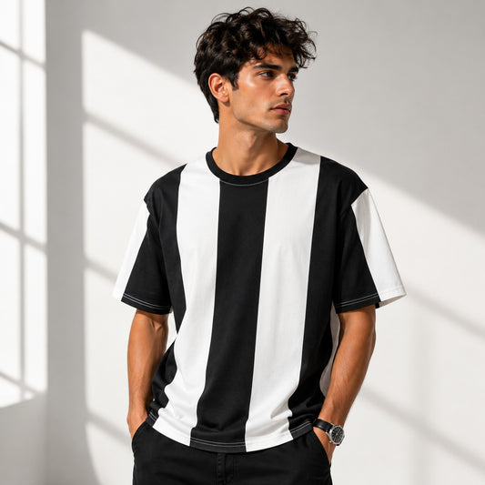 Stripe Printed Dropshoulder