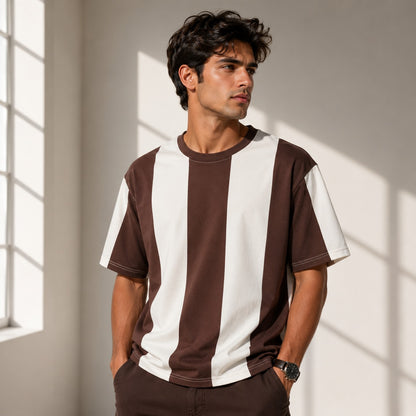 Stripe Printed Dropshoulder