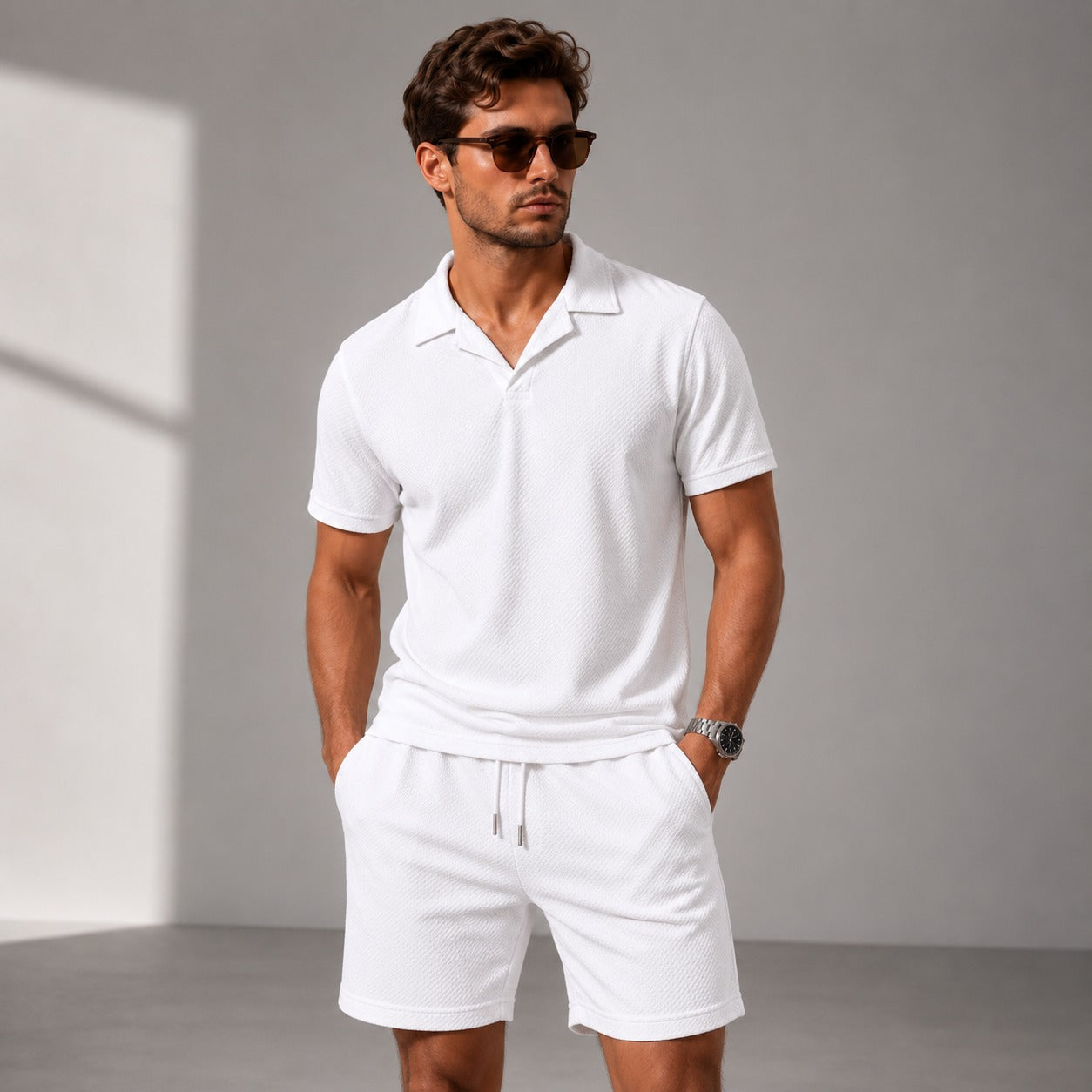 Men's Premium 3 Piece Textured Tracksuit Set