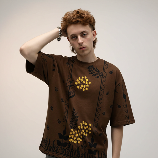 All Over Graphic Printed Dropshoulder