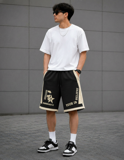R7 Printed Panel Shorts