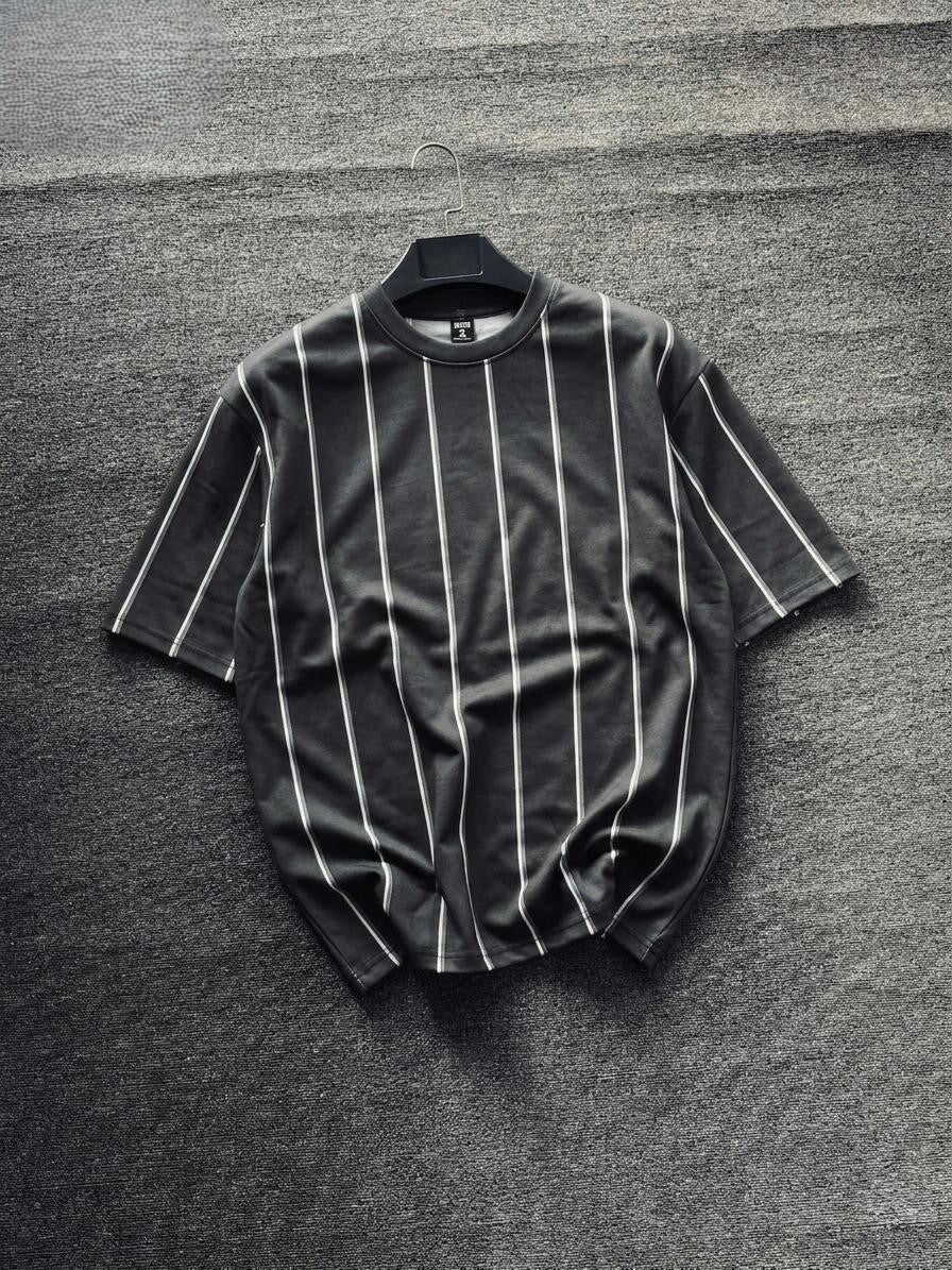 Stripe Printed Drop Shoulder