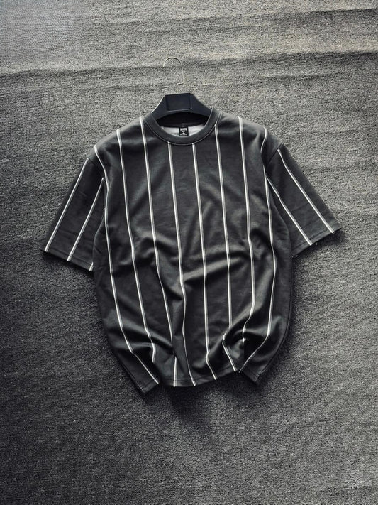 Stripe Printed Drop Shoulder