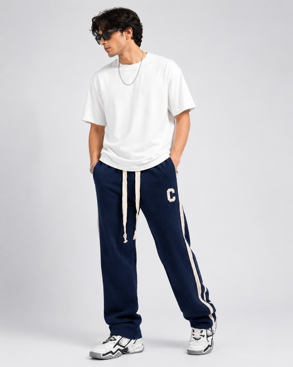 C Embroidery Baggy Trouser