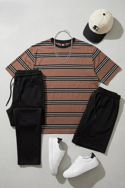 Strip Dropshoulder Style Track Suit