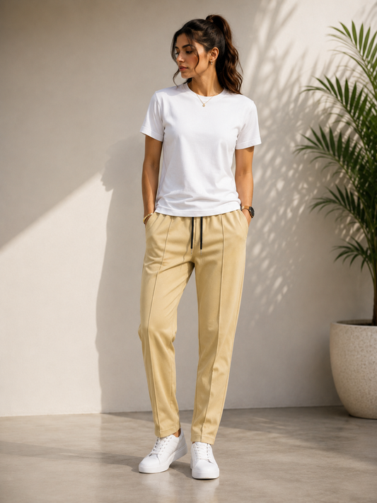 Pin Tag Straight Trousers