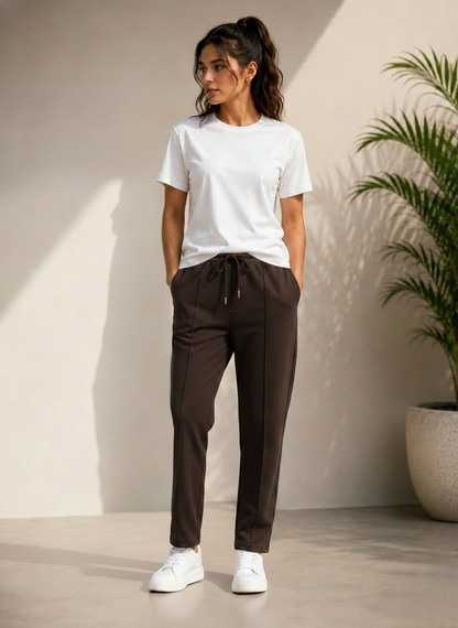 Pin Tag Straight Trousers