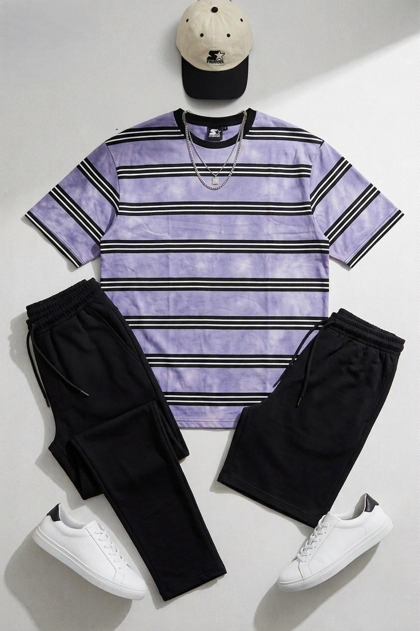 Strip Dropshoulder Style Track Suit