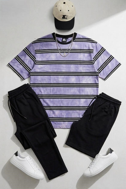Strip Dropshoulder Style Track Suit