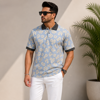 Multi Printed Collar Polo